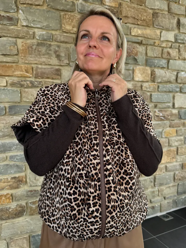 Veste Elmy Brune / Léopard