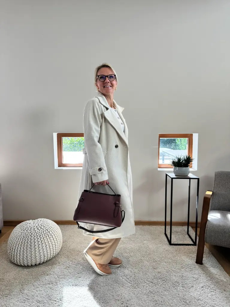 Manteau Laurence blanc cassé