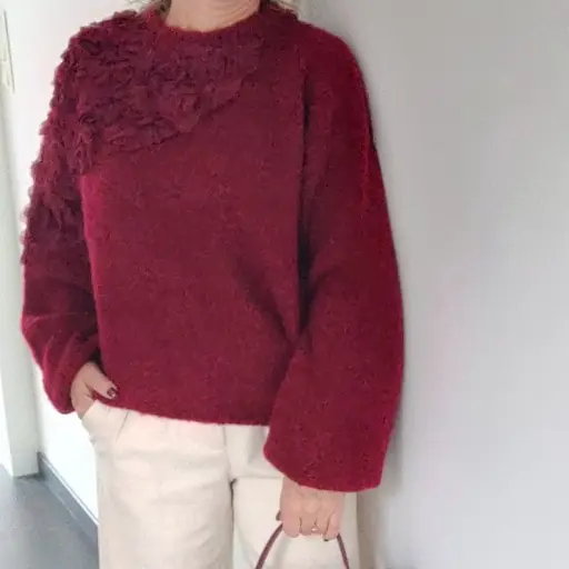 Pull Flore bordeaux