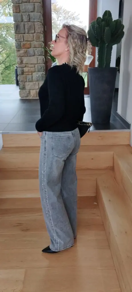 Pantalon denim Davina gris