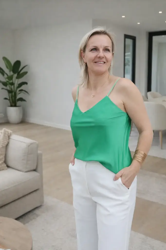 Top Hélène vert