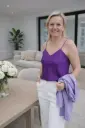 Top Hélène mauve