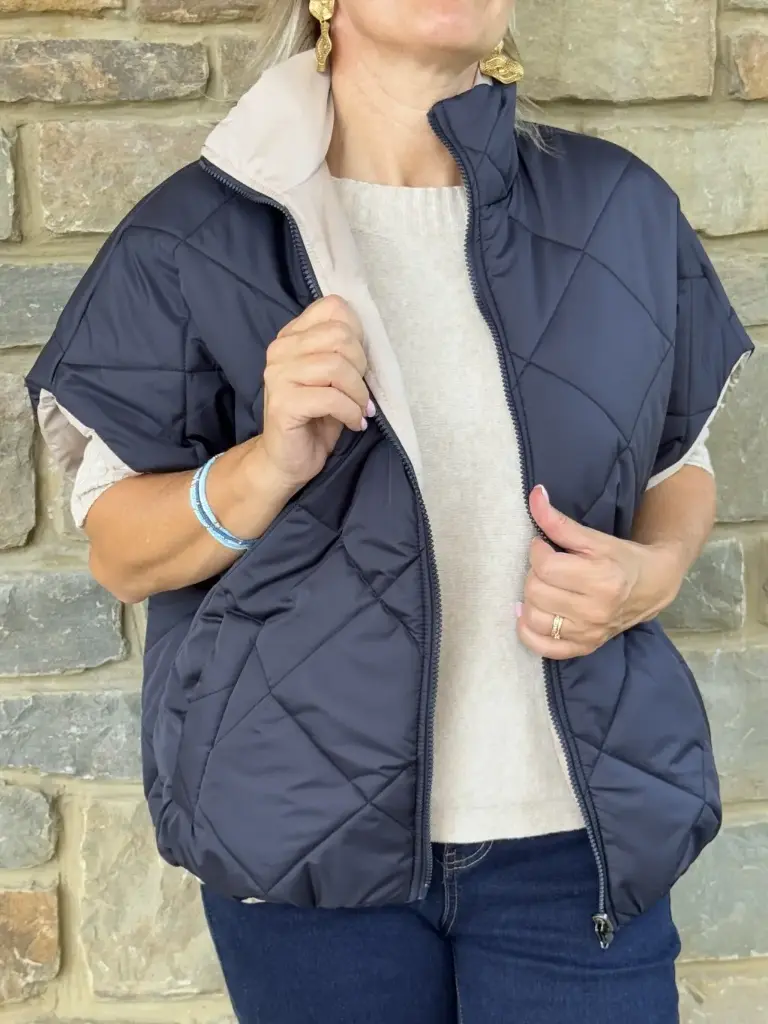 Veste Elmy Bleue / Beige