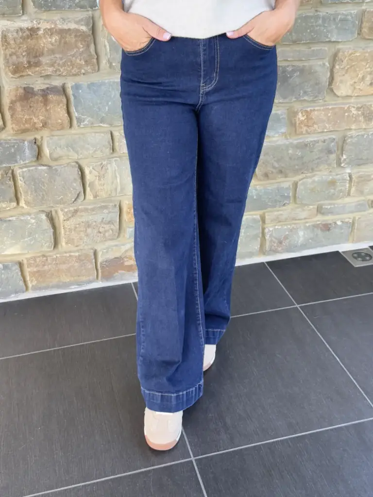 Pantalon denim Riley bleu marine