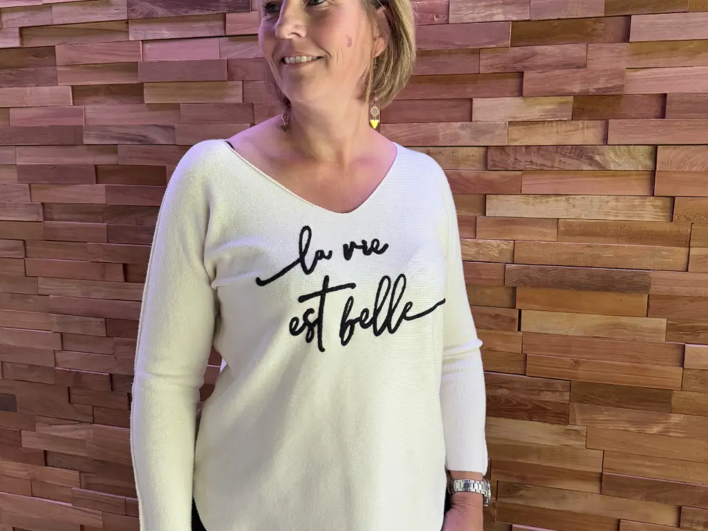 Pull Bella blanc cassé