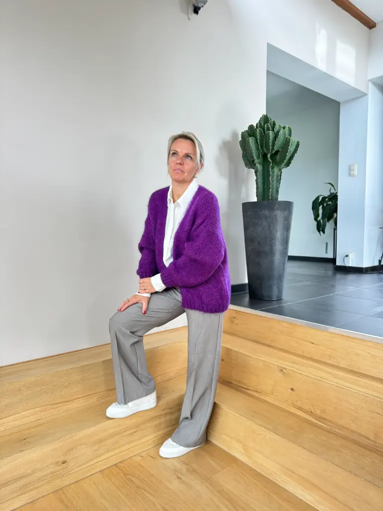 Gilet Bernadette mauve