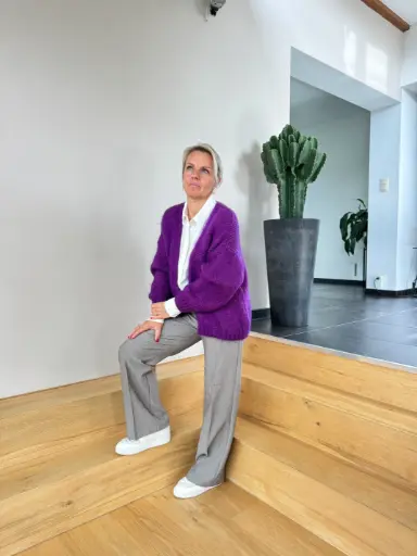 Gilet Bernadette mauve