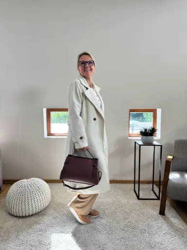 Manteau Laurence blanc cassé