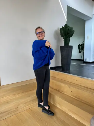 Gilet Bernadette bleu roi