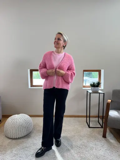 Gilet Bernadette rose