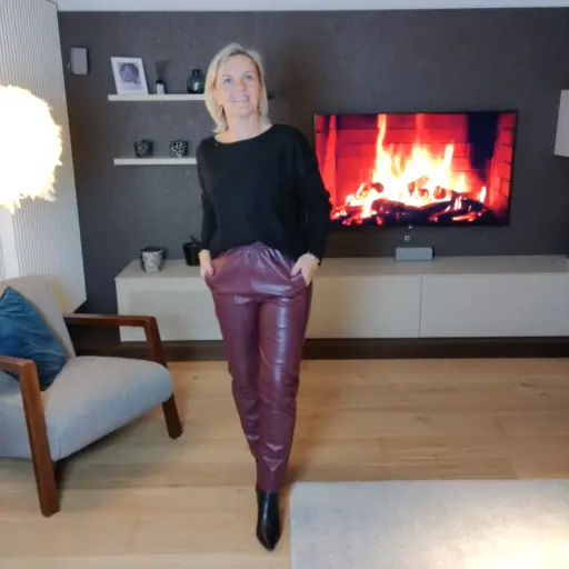 Pantalon Nora bordeaux