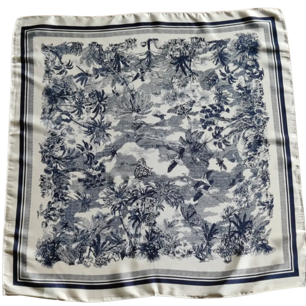 Foulard Jardin bleu