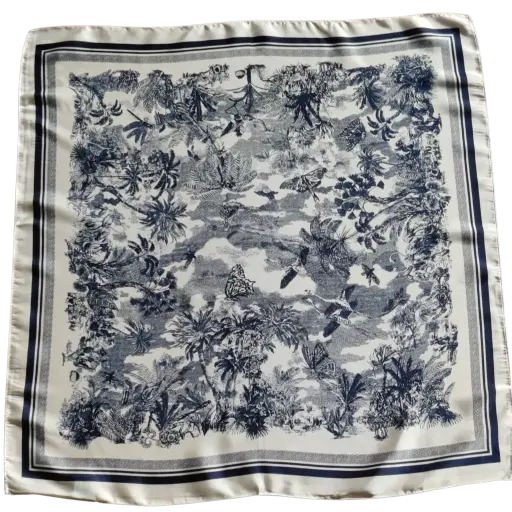 Foulard Jardin bleu